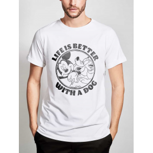 Tricou Viața este mai bună cu un câine